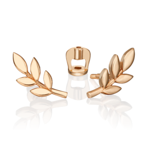 Серьги-пусеты «Верный спутник» (пожелание счастья) из красного золота 02-4697-00-000-1110-59