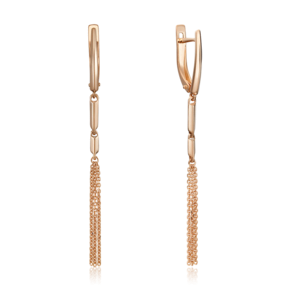 Серьги с английским замком из красного золота 02-4462-00-000-1110-04