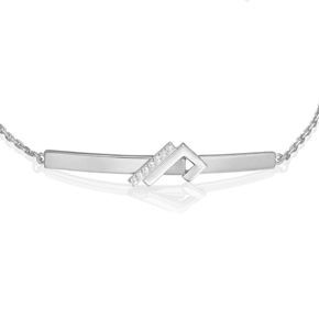 Браслет из белого золота с фианитами 05-0765-00-401-1120