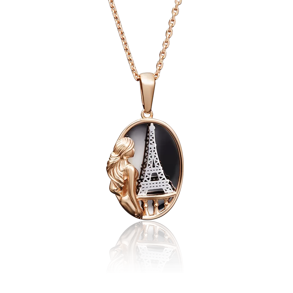 Подвеска «Париж» из комбинированного золота 03-2644-00-000-1111-48