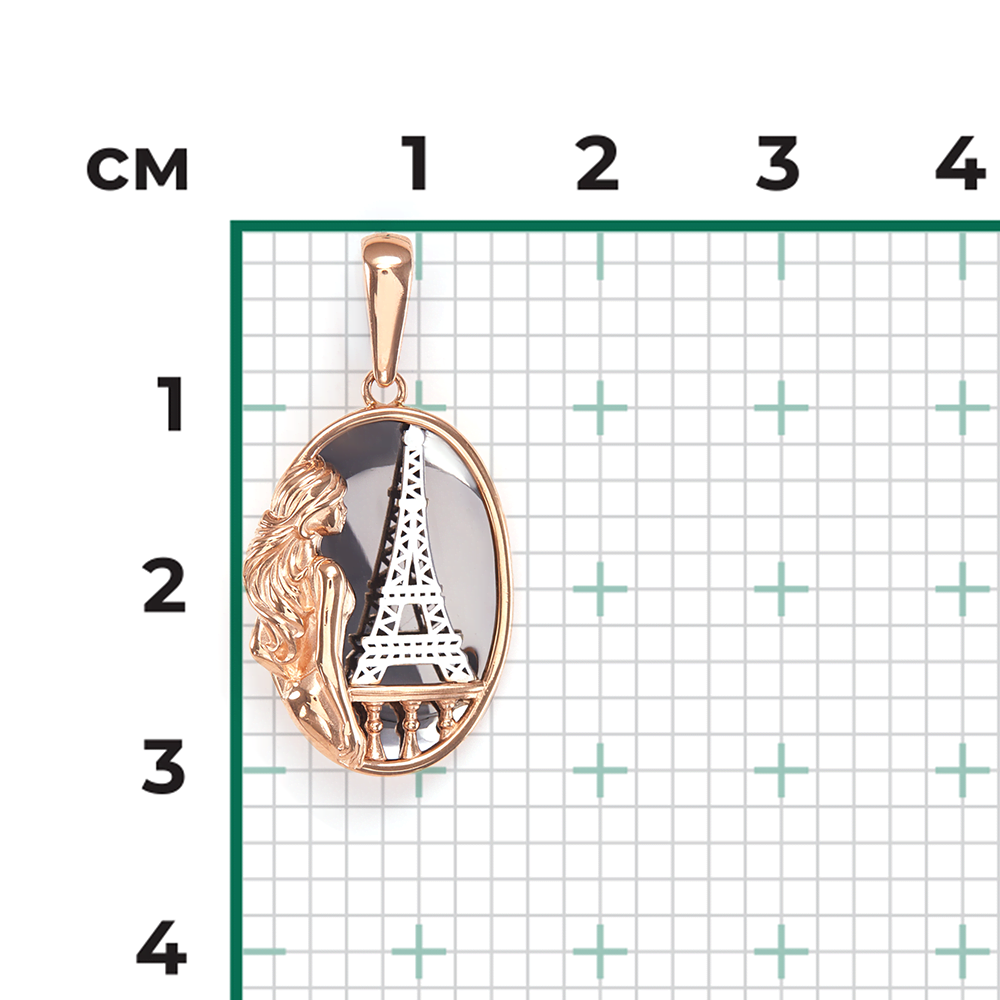 Подвеска «Париж» из комбинированного золота 03-2644-00-000-1111-48