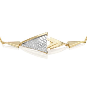 Браслет с принтом «Питон» из комбинированного золота с фианитами 05-0802-00-401-1121