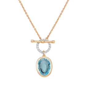 Колье из красного золота с топазом и натуральными топазами white 07-0232-00-201-1110-46