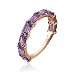 Кольцо из красного золота с аметистами 01-5335-00-203-1110-46