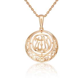 Мусульманская подвеска из красного золота 03-3564-00-000-1110