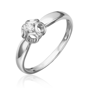 Кольцо из белого золота с бриллиантом 01-5796-00-101-1120