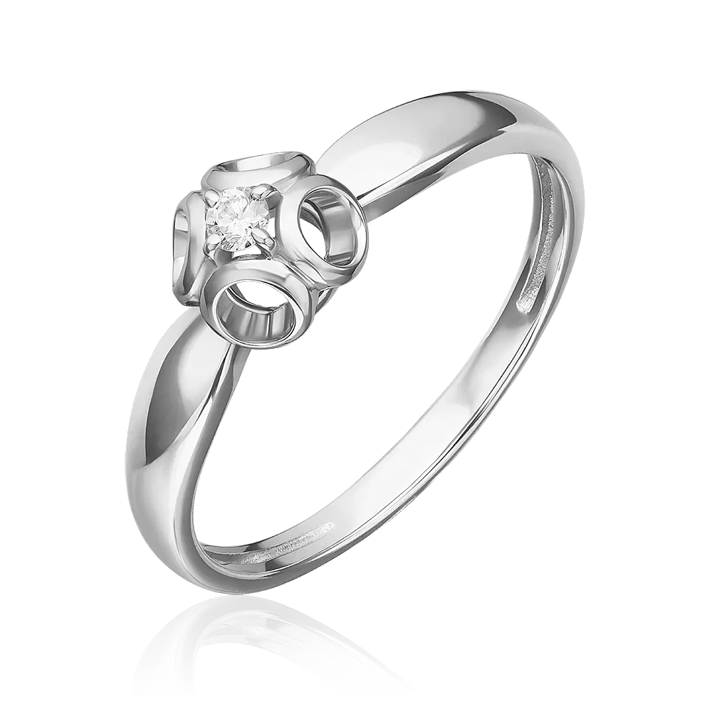 Кольцо из белого золота с бриллиантом 01-5796-00-101-1120