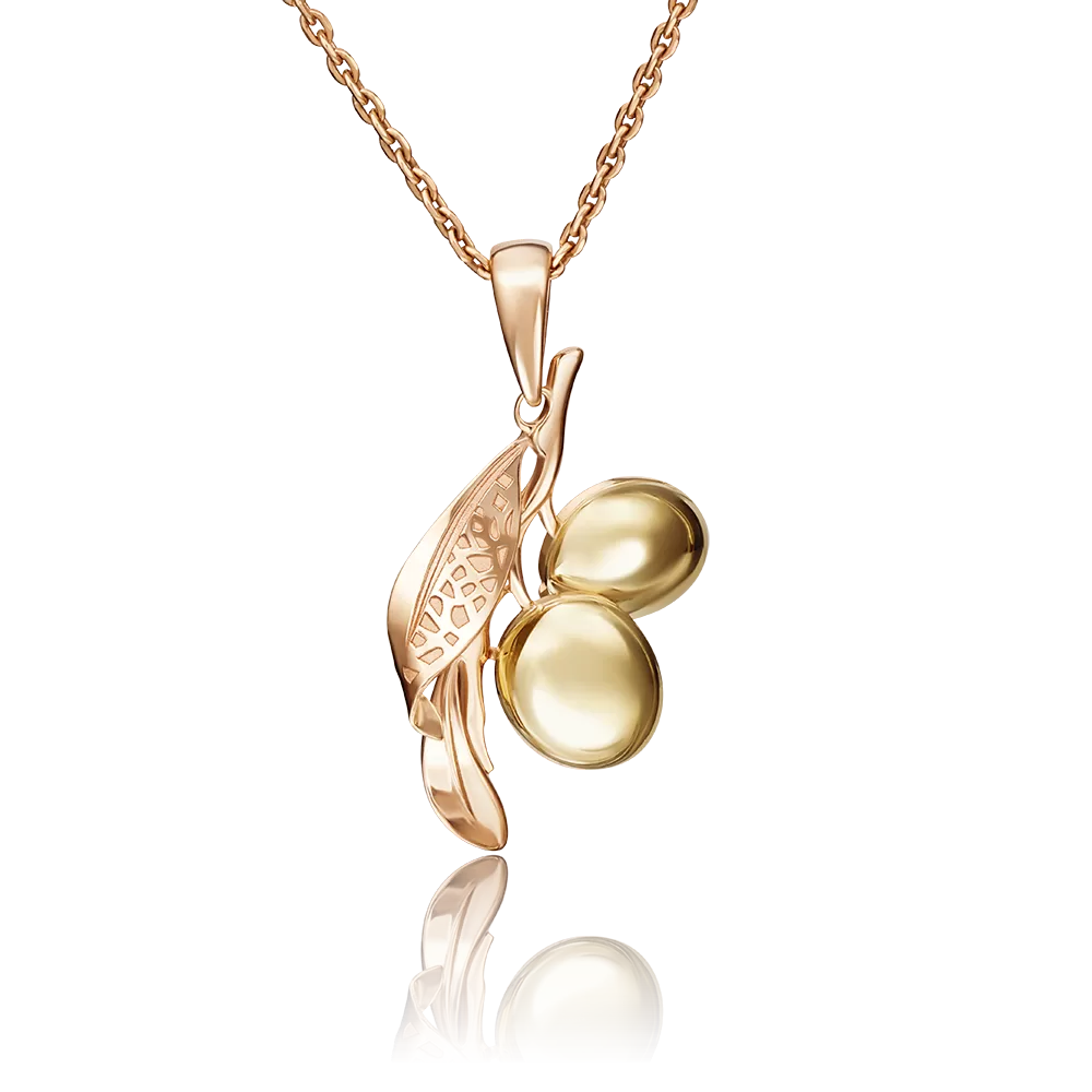 Подвеска «Оливки» из комбинированного золота 03-2911-00-000-1113-42