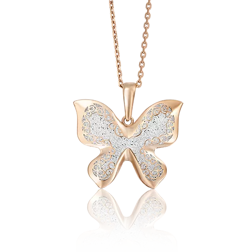 Подвеска «Бабочка» из красного золота с эмалью 03-2515-00-000-1110-48