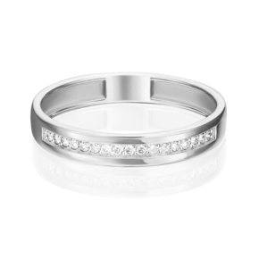 Обручальное кольцо из платины с бриллиантами 01-1484-00-101-2100-30