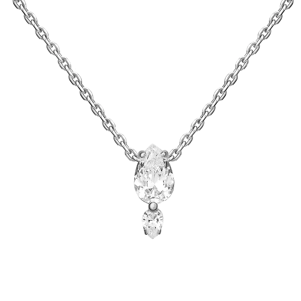 Колье из белого золота с фианитами 07-0143-00-501-1120-38