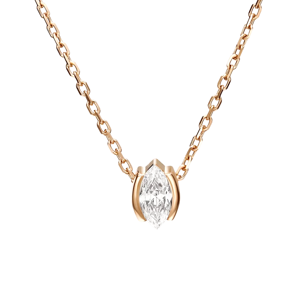 Колье из красного золота с фианитом 07-0144-00-501-1110-38