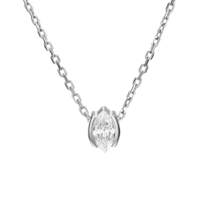 Колье из белого золота с фианитом 07-0145-00-501-1120-38