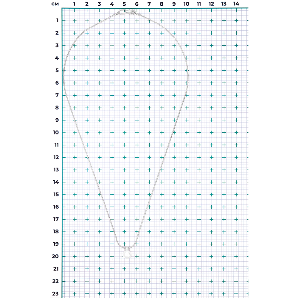 Колье из белого золота с жемчугом культивированным и фианитом 07-0147-00-302-1120-03