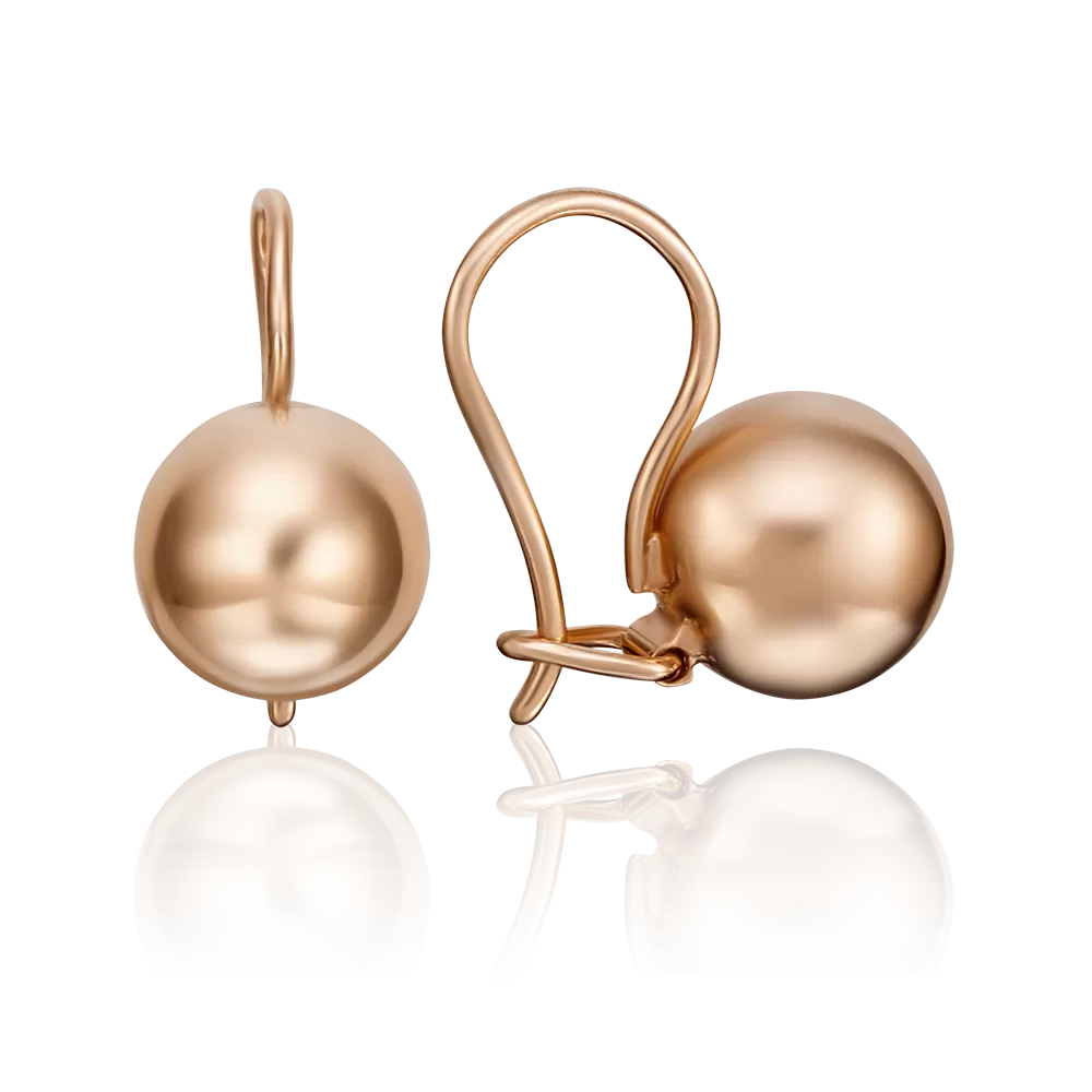 Серьги с французским замком из красного золота 02-3556-00-000-1110-01