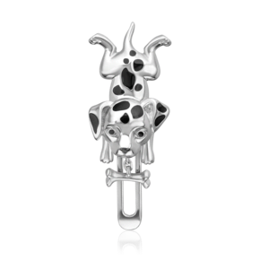 Аксессуар на лацкан «Далматинец» из серебра с эмалью 12-0019-00-000-0200