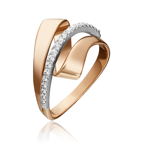 Кольцо из комбинированного золота с фианитами 01-5394-00-401-1111