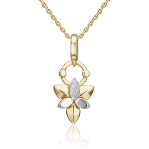 Подвеска из комбинированного золота с бриллиантами 03-3359-00-101-1121