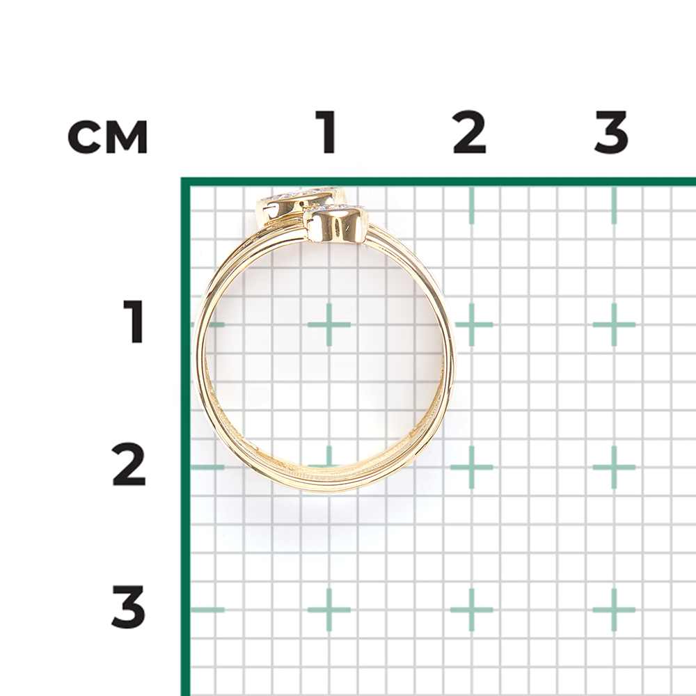 Кольцо из комбинированного золота с фианитами 01-5338-00-501-1121-38