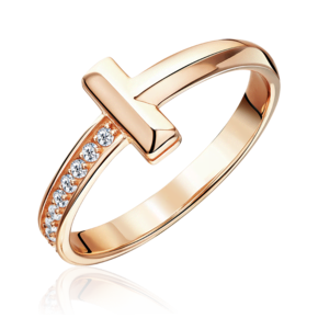 Кольцо из красного золота с фианитами 01-5920-00-401-1110