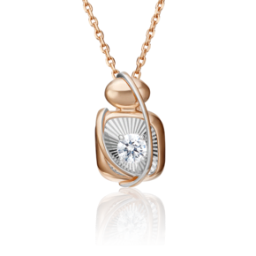 Подвеска из комбинированного золота с фианитом 03-2935-00-401-1111