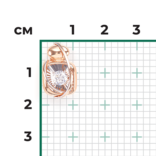 Подвеска из комбинированного золота с фианитом 03-2935-00-401-1111