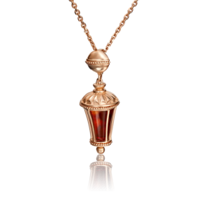 Подвеска «Фонарик» из красного золота с янтарём 03-2829-01-271-1110-46