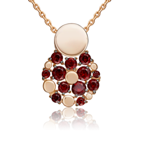 Подвеска из красного золота с гранатами 03-3571-00-204-1110