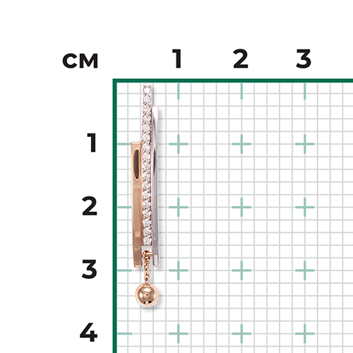 Подвеска из комбинированного золота с фианитами 03-2983-00-401-1111-24