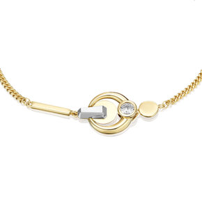 Браслет из комбинированного золота с натуральным топазом white 05-0749-00-201-1121