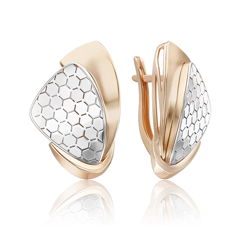 Серьги из комбинированного золота 02-5278-01-000-1111