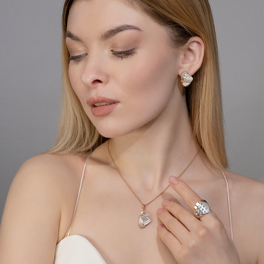 Серьги из комбинированного золота 02-5278-01-000-1111