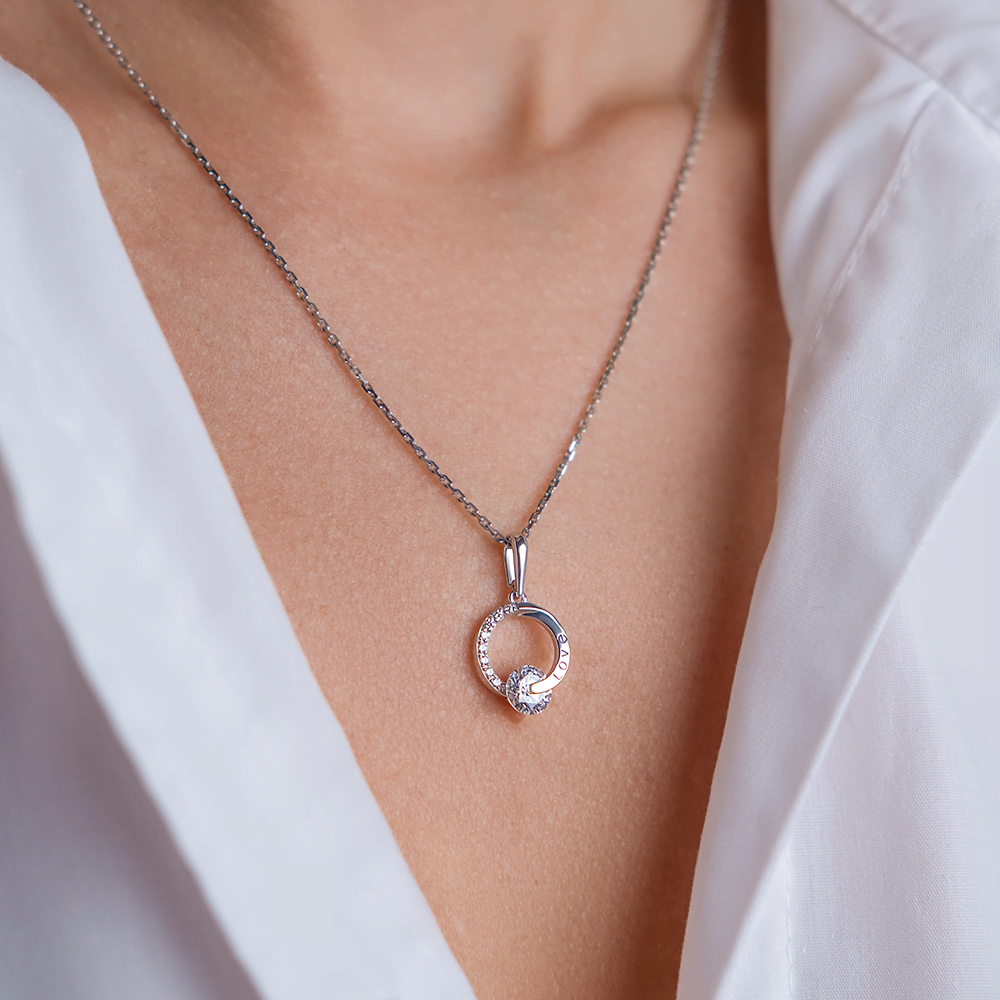 Подвеска из серебра с фианитом и фианитами 03-3057-00-401-0200