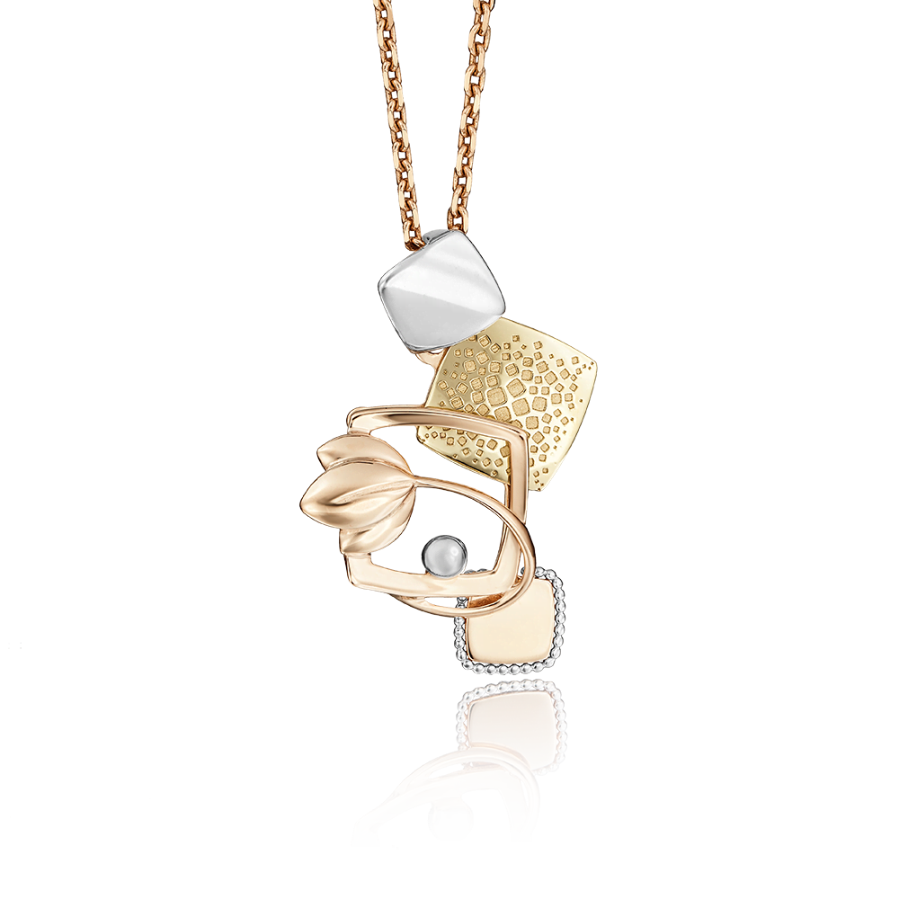 Подвеска из комбинированного золота 03-2741-00-000-1113-48