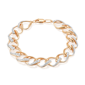 Браслет из красного золота с фианитами 05-0414-00-401-1110-24