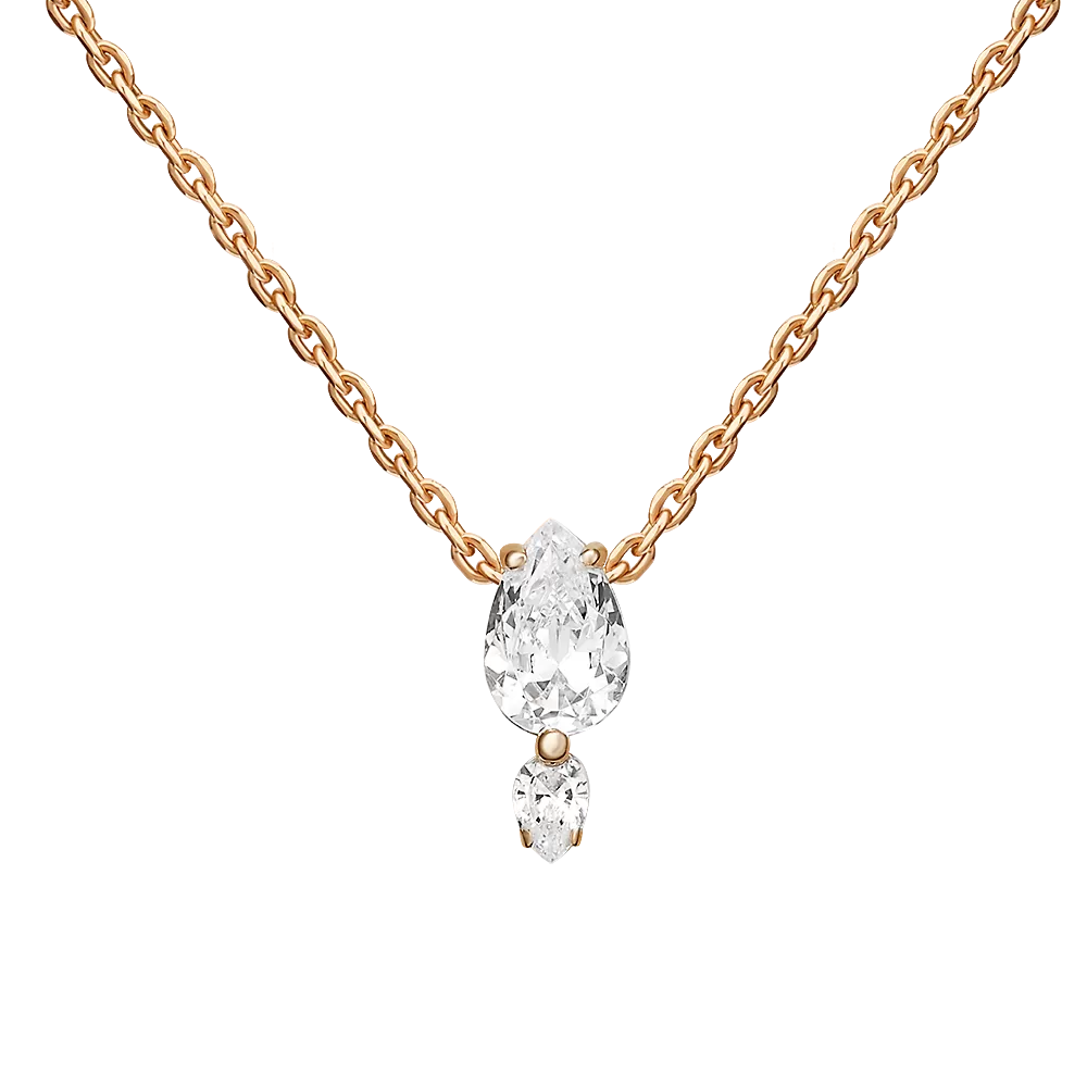 Колье из красного золота с фианитами 07-0142-00-501-1110-38