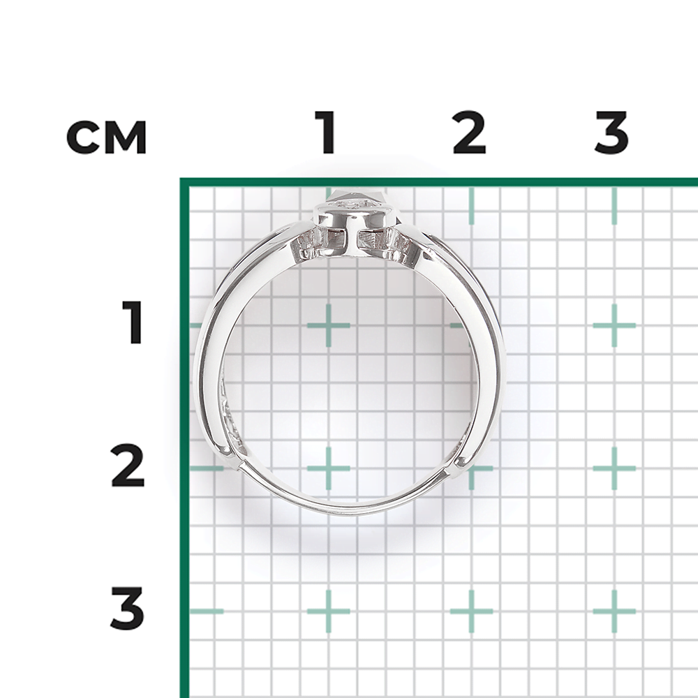Кольцо из белого золота с натуральным топазом white 01-5627-00-201-1120