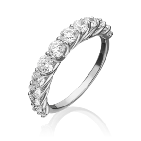 Кольцо из белого золота с фианитами 01-5413-00-401-1120