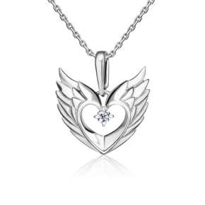 Подвеска «Крылья Амура» из серебра с фианитом 03-3573-00-401-0200