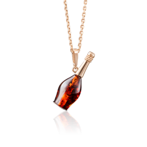 Подвеска «Послание» из красного золота с янтарём 03-2721-00-271-1110-46
