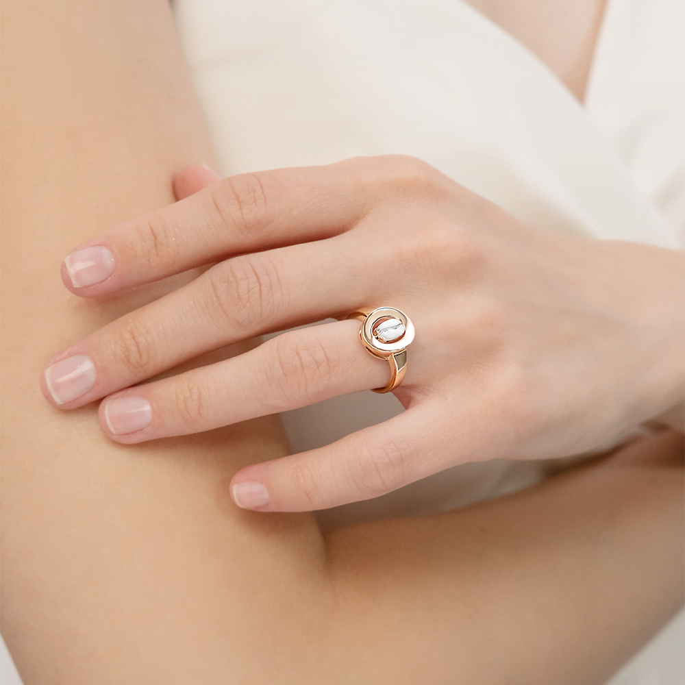 Кольцо из комбинированного золота с натуральными топазами white 01-5560-00-201-1111