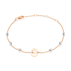 Браслет «Буква З» из комбинированного золота 05-0849-З-000-1111