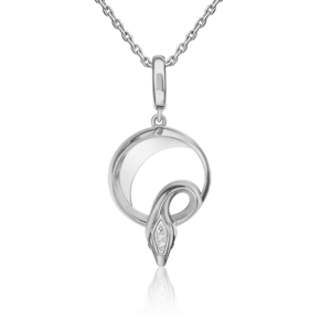 Подвеска «Змея. Безграничность возможностей» из белого золота с бриллиантами 03-3282-00-101-1120