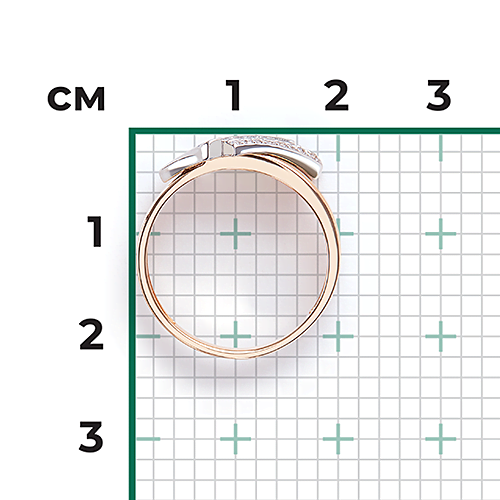 Кольцо из комбинированного золота с фианитами 01-5681-00-401-1111