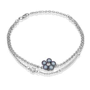 Браслет из серебра с жемчугом культивированным и фианитами 05-0594-00-302-0200-69