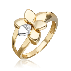 Кольцо из комбинированного золота с бриллиантами 01-5604-00-101-1121