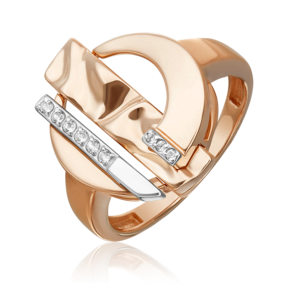 Кольцо «Индивидуальность» из комбинированного золота с натуральными топазами white 01-5655-00-201-1111