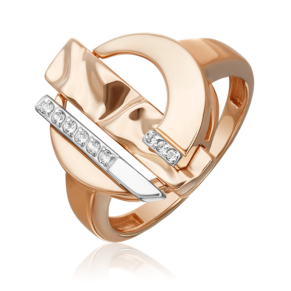 Кольцо «Индивидуальность» из комбинированного золота с натуральными топазами white 01-5655-00-201-1111