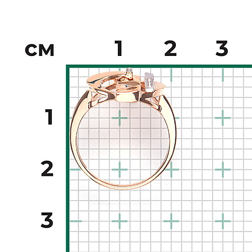 Кольцо «Индивидуальность» из комбинированного золота с натуральными топазами white 01-5655-00-201-1111