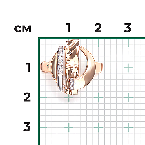 Кольцо «Индивидуальность» из комбинированного золота с натуральными топазами white 01-5655-00-201-1111